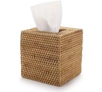 Petite boîte de rangement carrée en rotin