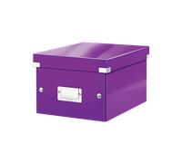 Leitz Boîte de rangement en carton A5+ avec couvercle Violet