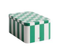 Petite boîte de rangement en étain verte et blanc cassé « Hay » - 5710441419402