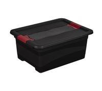 Petite boîte de rangement résistante empilable 12 litres - Rouge
