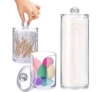 Petite boîte de rangement transparente pour cotons-tiges et pinceaux de maquillage