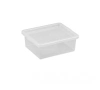 Petite boite empilable transparente avec couvercle Basic Box - 1,7 Litre