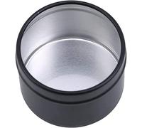 Petite boîte en Fer Blanc hermétique Durable Multi-Usage Portable en métal Bocal conteneur Rond boîtes de Rangement, noirDurabilité