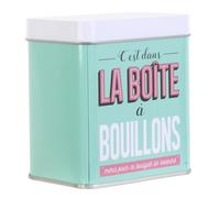 Petite boîte en métal 9x10x6 cm collection LA BOITE A bouillons vert