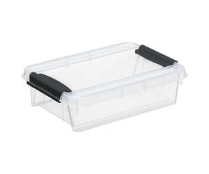 Petite boîte plastique plate transparente avec couvercle 0,9 l ProBox
