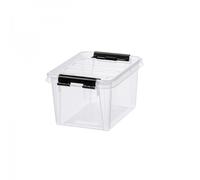 Petite Boîte transparente en plastique 1,5 litres - Clips Noirs