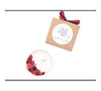 Petite bougie fleurs séchées cerise