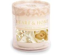 Petite bougie heart and home bouquet de perles BLANC G