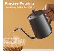 Petite bouilloire à col de cygne pour café filtre, bouilloire à café filtre en acier inoxydable pour cafetière carafe, cafetière de camping pour cafetière de voyage, facile à conduire la chaleur en ex