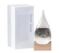 Petite boule de cristal en forme de goutte d'eau, station météo, cadeaux de Noël, décoration de bureau et intérieur