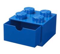 Petite Brique de Rangement LEGO 1 tiroir 4 picots - Bleu