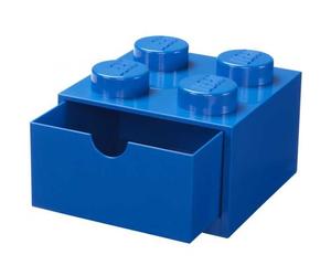Petite Brique de Rangement LEGO 1 tiroir 4 picots - Bleu