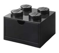 Petite Brique de Rangement LEGO 1 tiroir 4 picots - Noir