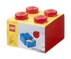 Petite Brique de Rangement LEGO 1 tiroir 4 picots - Rouge