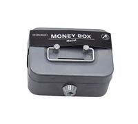 Petite caisse à monnaie avec clé, caisse à monnaie en métal, mini coffre-fort, banque à monnaie en métal, boîte de sécurité, stable, portable, pour enfants et adultes, collection de pièces