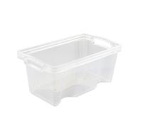 Petite Caisse de rangement transparente empilable 6,5 litres - Transparent