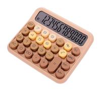 Petite Calculatrice de Bureau Portable en Abs, Café, Fonctions de Calcul | Addition, Multiplication et Division, Format Compact à Glisser un Paquet D’école Paquet à Main