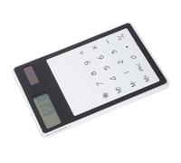 Petite Calculatrice Solaire à Écran Tactile Transparent 8 Chiffres Noir | Usage Scolaire et Prise en Main Rapide, Format Portable, Composants Plastiques et Électroniques, Affichage Clair