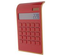 Petite Calculatrice Solaire Portable, Rouge, Plastique, Bureau Scolaire | Pile Bouton Incluse, Calculatrice Électronique Pratique, Facile à Utiliser Transporter, pour Élève