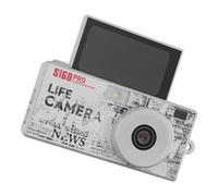 Petite caméra S168 avec écran rotatif à 180 degrés, couleur transparente | Léger pour les voyages scolaires et les aventures en plein air, plusieurs filtres photo pour la photographie créative et le