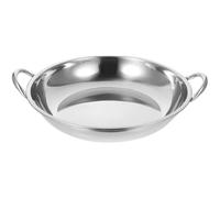 Petite Casserole Inox Anti-débordement à Double Poignée pour Hot Pot | Acier Inoxydable Argenté, Chauffage Rapide et Économie D'énergie, Usage Maison ou Restaurant, Format Compact