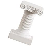 Petite Colonne Romaine en Résine Blanche, Socle Décoratif pour Mini-vases | Style Vintage Élégant, Base Stable et Plate, Texture Sculptée Nette, Bords Arrondis, pour Étagère, Jardin ou Collection