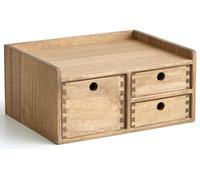 Petite commode en bois avec 3 tiroirs et une étagère