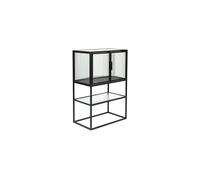 Petite commode en fer forgé noir, 2 portes, avec rangement - Dutchbone, Boli - 35x60x90 cm
