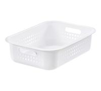 Petite Corbeille de rangement en plastique 1 litre - Blanc