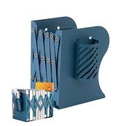 Petite étagère à livres pour bureau, bibliothèque de bureau - Organisateur d'étagère télescopique - Organisateur de bureau, organisateur de rangement en métal, bibliothèque de bureau avec porte-stylos