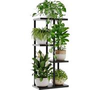 Petite étagère métallique à 4 niveaux pouvant accueillir 5 pots de fleurs - Idéale pour disposer plusieurs plantes dans les coins de la terrasse, du jardin, du balcon ou du salon.