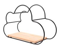 Petite Étagère Murale Flottante Nuage en Fer Noir pour Chambre | Style Nordique Moderne, Support Solide pour Plantes ou Figurines, Décoration Murale Simple, Adaptée Chambre