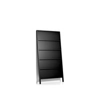 Petite Etagère Murale Oblique Hêtre Laqué Noir