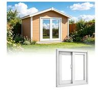 Petite Fenêtre Coulissante Horizontale en Aluminium, Avec Moustiquaire Et Serrure Intégrée - pour Cabane Poulailler Remise(Blanc,76x56CM - 30x22")