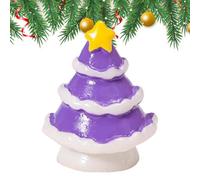 Petite figurine décorative en résine en forme de sapins de Noël | Mini sapin de Noël de table pour chambre à coucher, salon, fête de vacances, plateau à étages