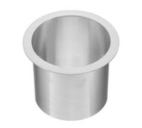 Petite goulotte à déchets Ronde intégrée, Poubelle Moderne en Acier Inoxydable, Poubelle intégrée sans Fond sur comptoir for Bureau de Restaurant à Domicile(130mm)