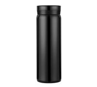 Petite Gourde Isotherme Inox - Bouteille d’Eau Cute, Bouteille Isotherme Compacte Étanche, Maintien 6 h Chaud & 12 h Froid, Idéal Enfants & Adultes (Noir 280 ml)