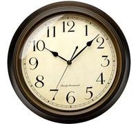 Petite horloge murale rétro de 25 cm, silencieuse et à piles, pour le salon ou la chambre à coucher