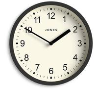 Petite horloge murale ronde de 20 cm, gris foncé, facile à lire
