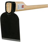 Petite houe feuille 145x95x100mm forgée, avec manche en frêne G.1000g IDEAL