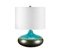 Petite Lampe de Table 1 Lumière Graphite, Turquoise, E27