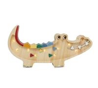 Petite Lampe Veilleuse Crocodile Bois Naturel