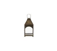 Petite lanterne en métal doré, verre, bougie pilier, intérieur - House Doctor, Arch - 18x18x38 cm