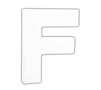 Petite lettre F 12cm - Blanc