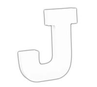 Petite lettre J 12cm - Blanc