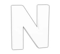 Petite lettre N 12cm - Blanc