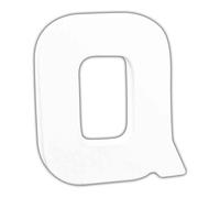 Petite lettre Q 12cm - Blanc