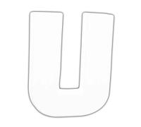 Petite lettre U 12cm - Blanc
