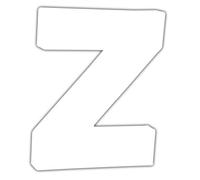 Petite lettre Z 12cm - Blanc