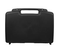 Petite Mallette de Transport D'outils en Plastique, Portable, Verrouillable | Boîte Noire à Compartiments, pour Pièces Électroniques, Usage Maison et Extérieur, Format 17x12x5 Pouces